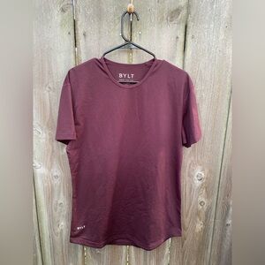 Bylt Drop Cut Short Sleeve T Shirt Burgundy Maroon Medium